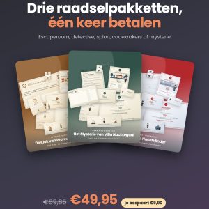 Kies zelf drie raadselpakketten
