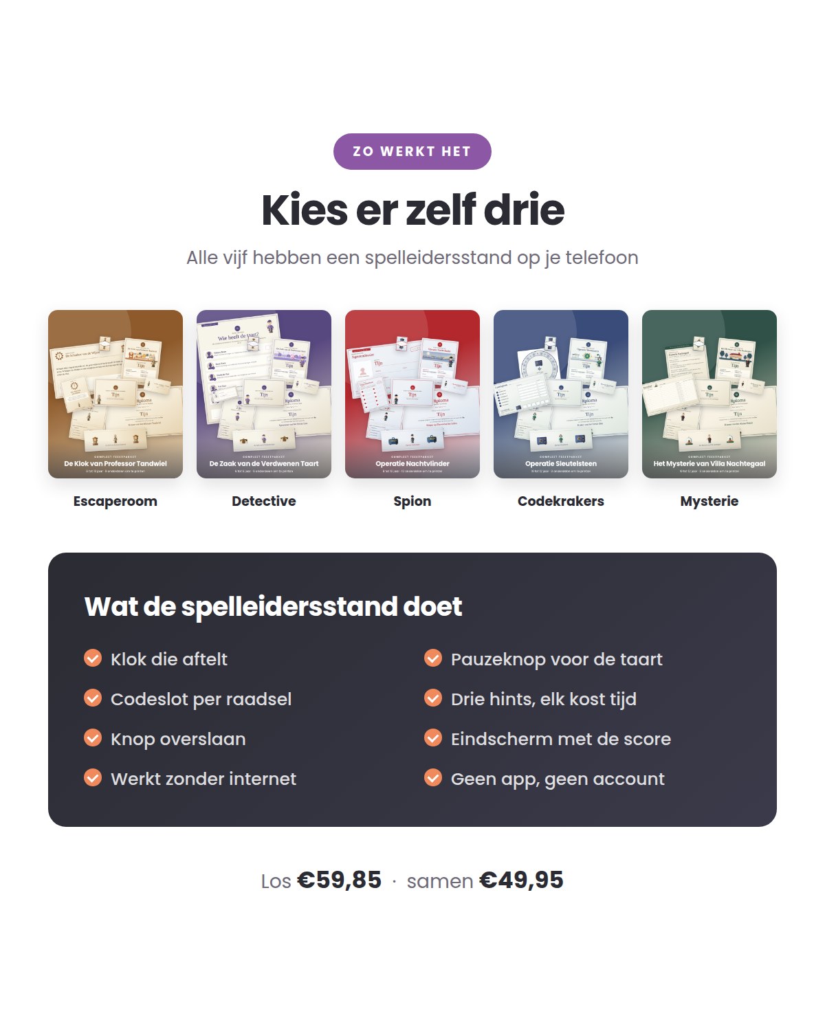 Kies zelf drie raadselpakketten - Afbeelding 2