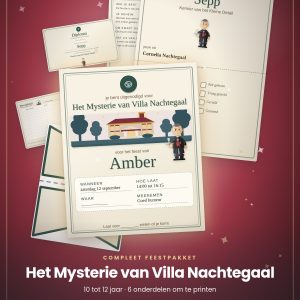 Mysteriefeest compleet pakket, 10 tot 12 jaar