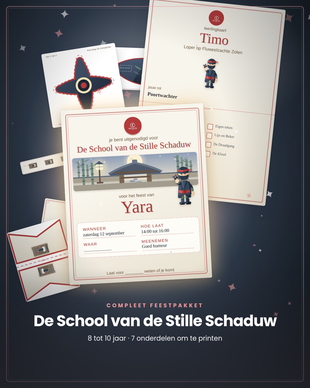 Ninjafeest compleet pakket, 8 tot 10 jaar