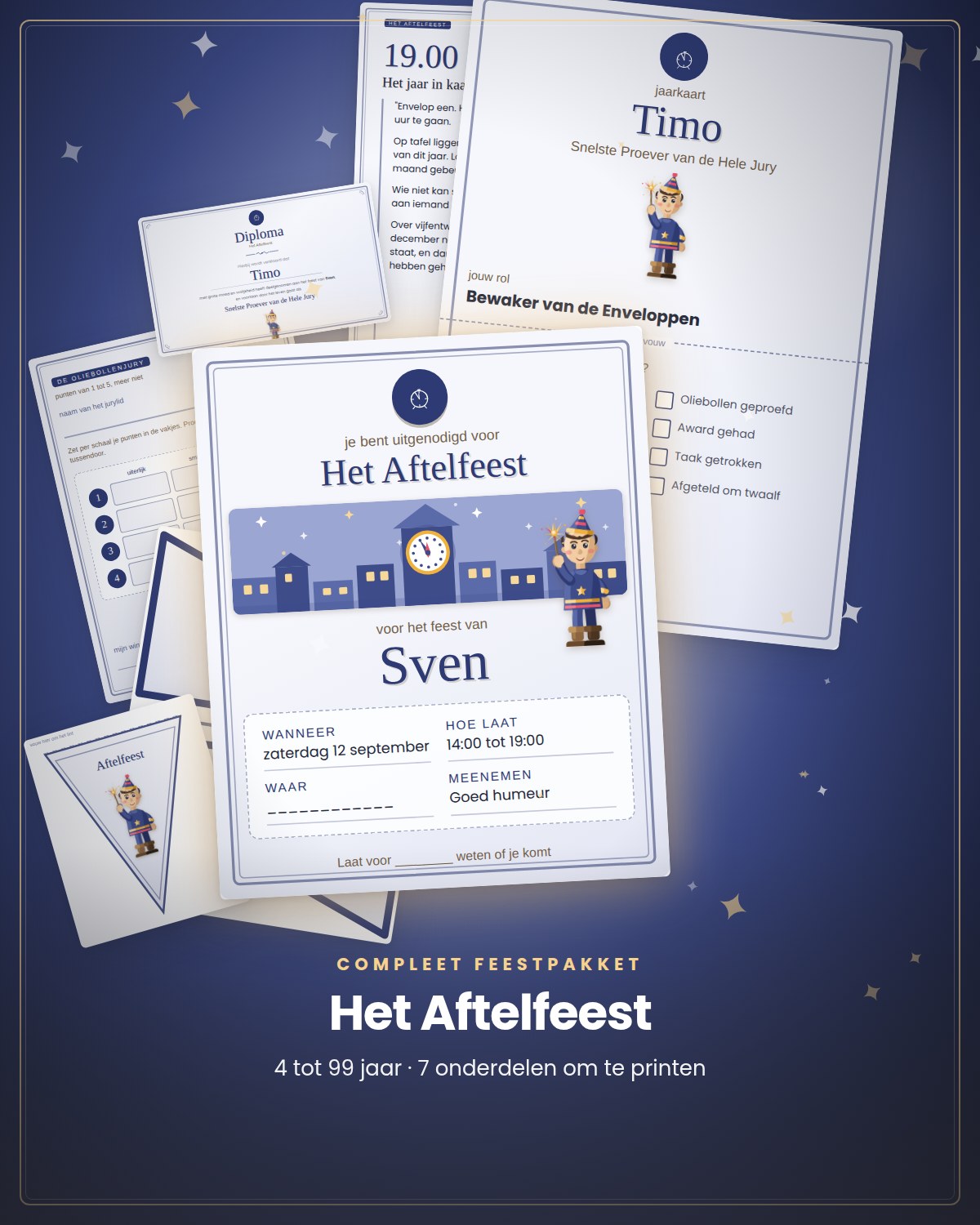 Oudejaarsavond in zes enveloppen, Het Aftelfeest, voor het hele gezin