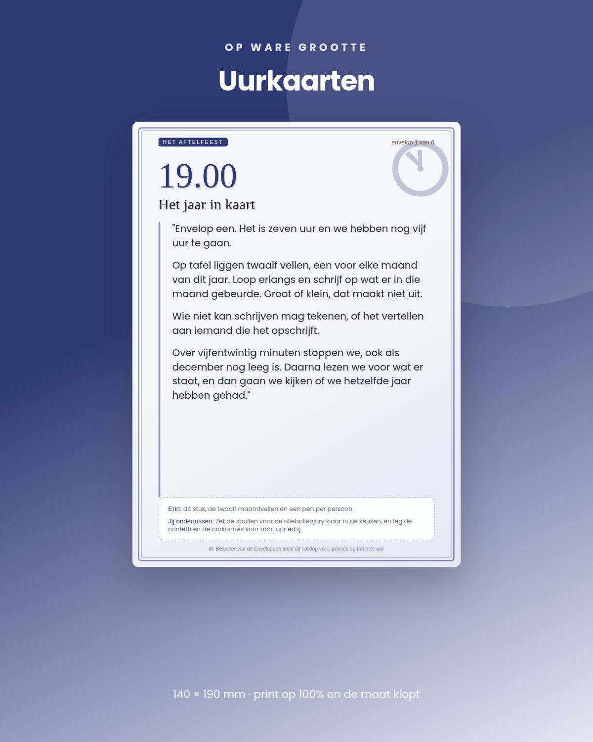 Oudejaarsavond in zes enveloppen, Het Aftelfeest, voor het hele gezin - Afbeelding 5